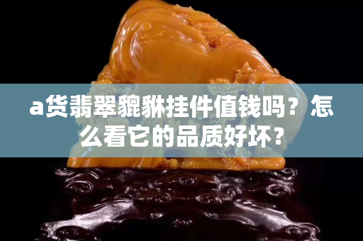 a貨翡翠貔貅掛件值錢嗎？怎么看它的品質(zhì)好壞？