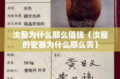 汝窯為什么那么值錢（汝窯的瓷器為什么那么貴）